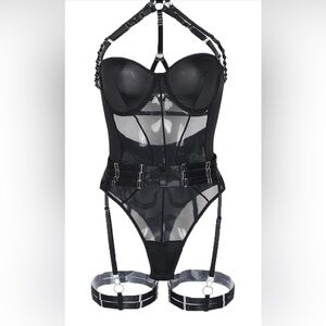 Black Harness lingerie set